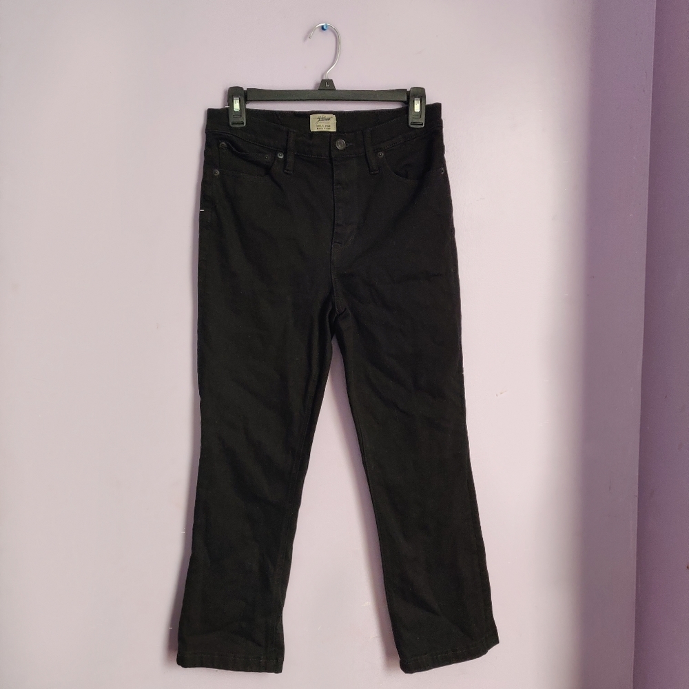 J. Crew Billie Demi Boot Crop Jeans in black